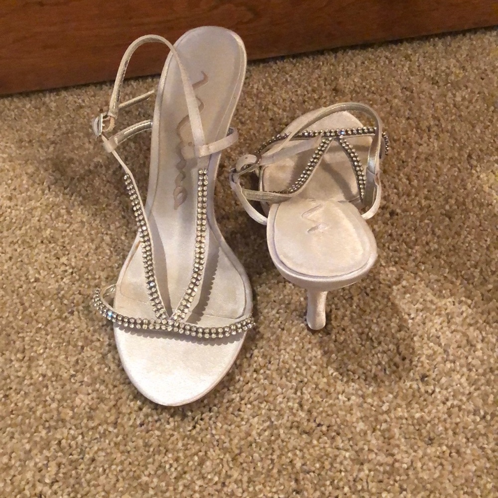 Silver Nina Heels